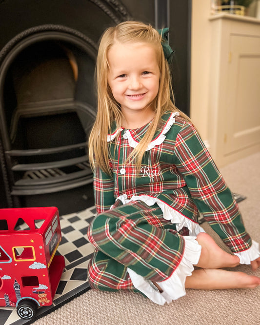 Tartan Green Personalised Christmas Pyjamas