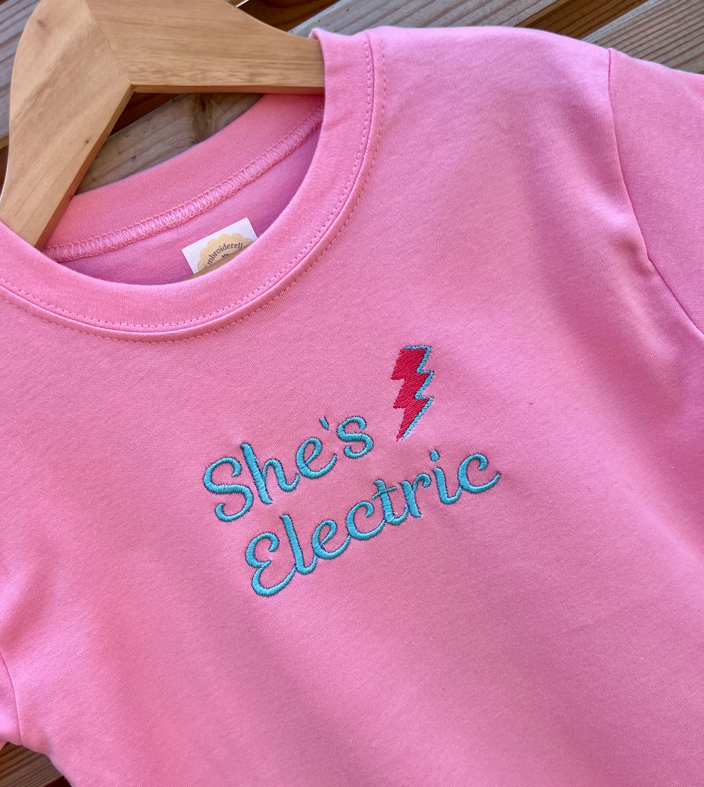 Oasis Themed Girls T-Shirt 'She's Electric' Top