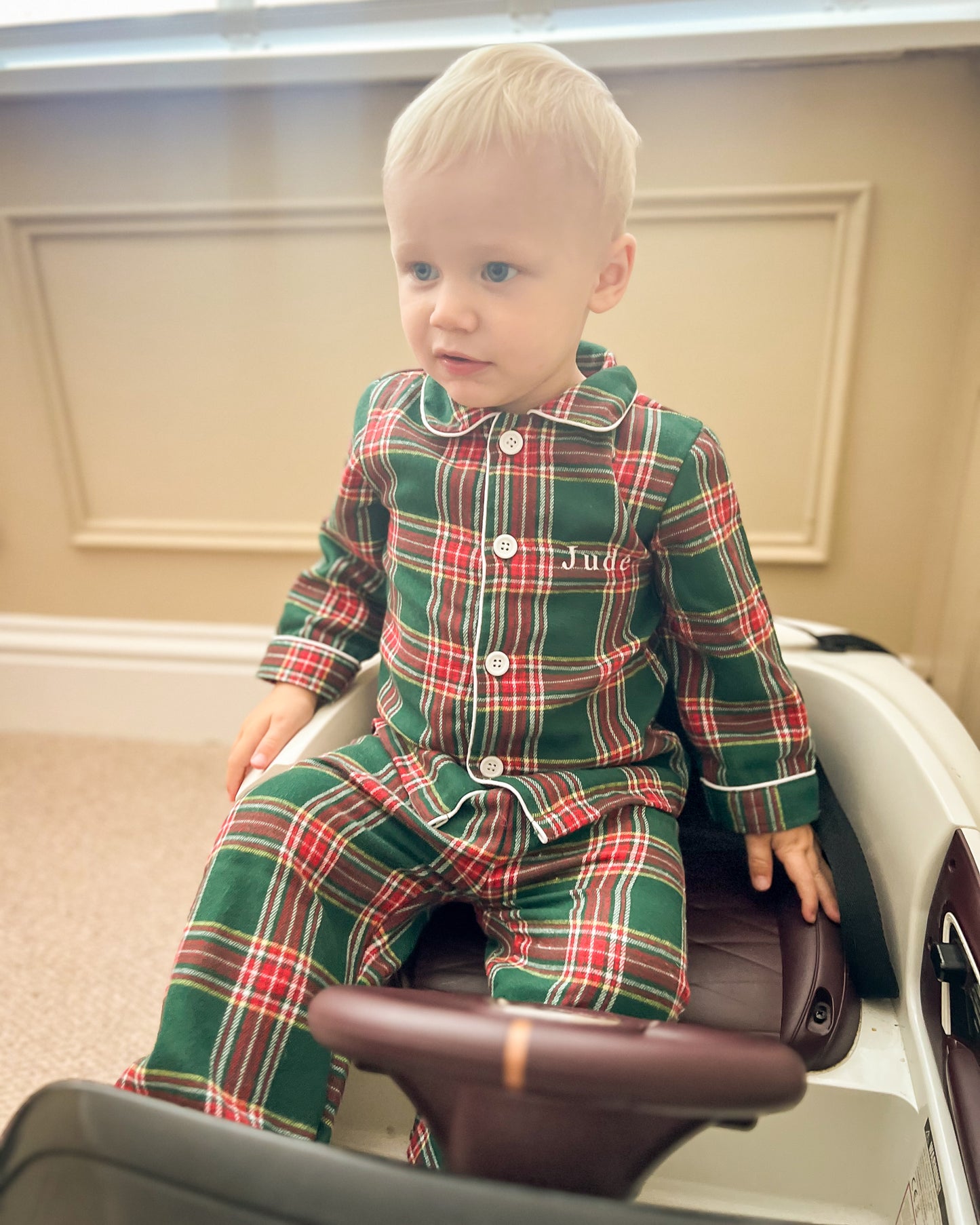 Tartan Green Personalised Christmas Pyjamas