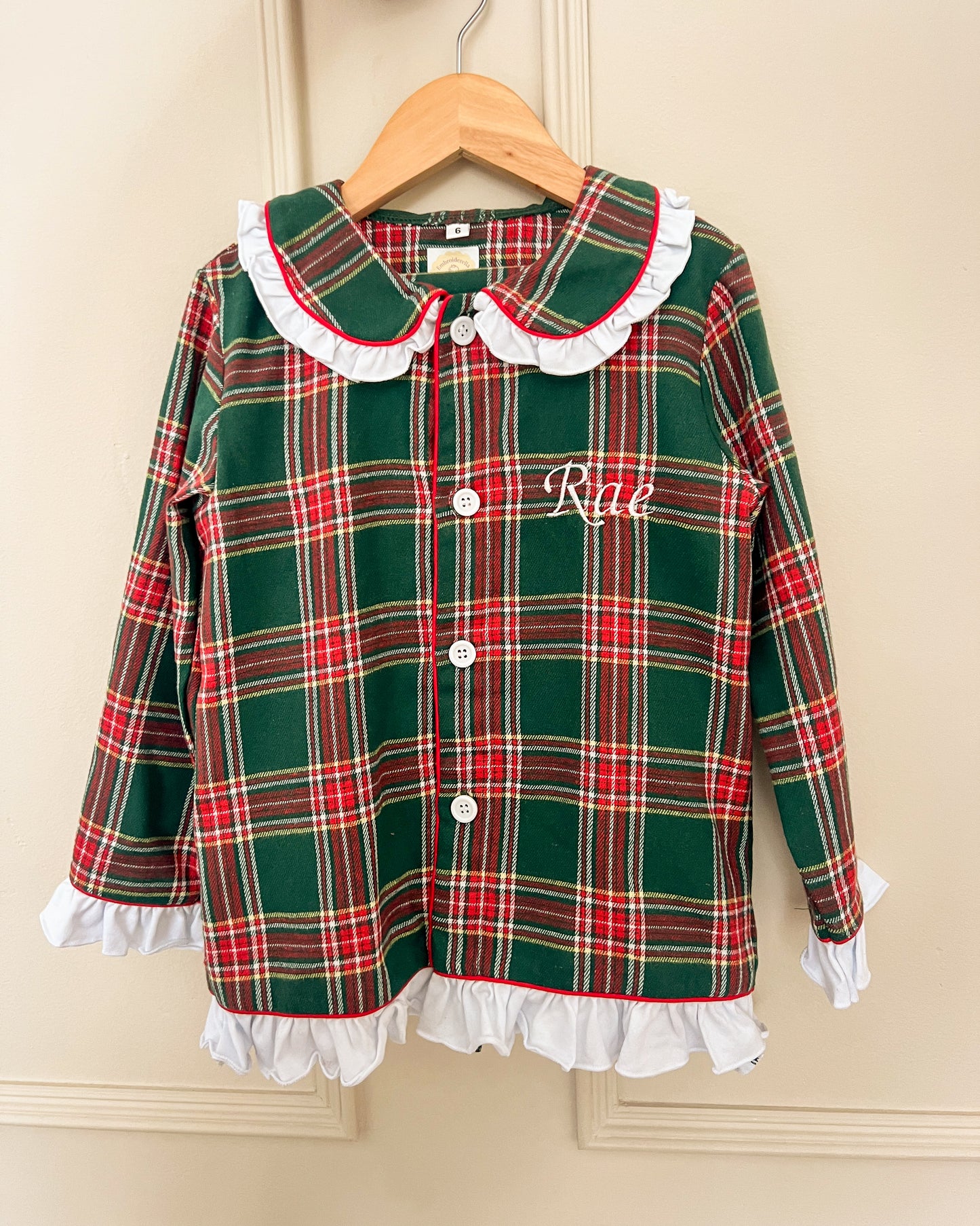 Tartan Green Personalised Christmas Pyjamas