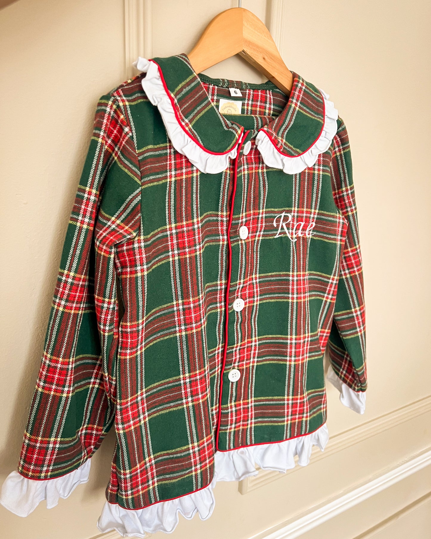 Tartan Green Personalised Christmas Pyjamas
