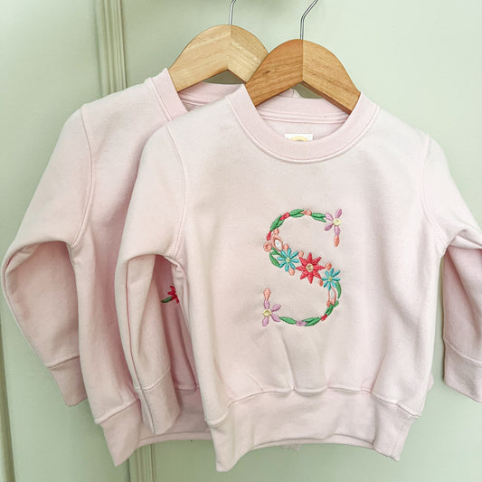 Floral letter Sweatshirt